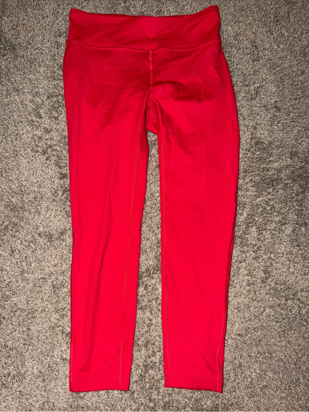 Outdoor Voices Red High-Waist Performance Leggings